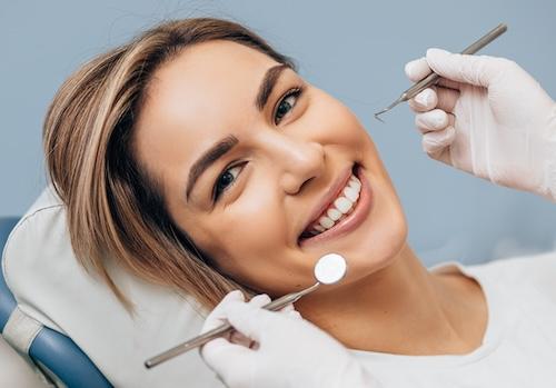 Patient having dental exams and cleanings at Pineview Dental in Columbia, MD